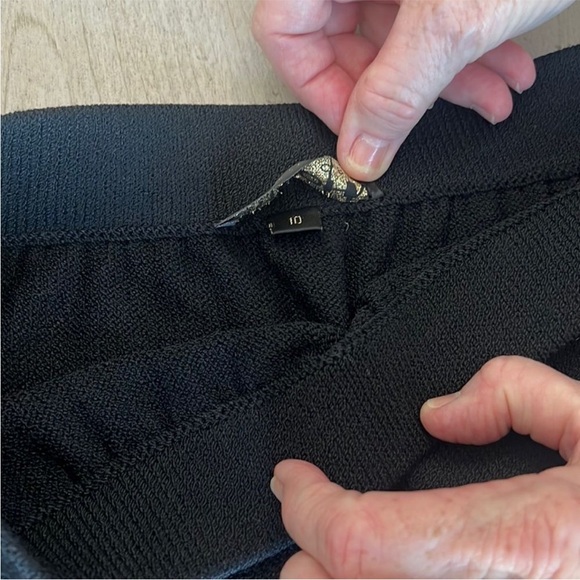 St. John Basics Chic Black Skirt Set with Gold Accents - Picture 3 of 10